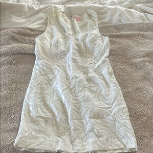 Lilly Pulitzer Cream Textured Mini Dress